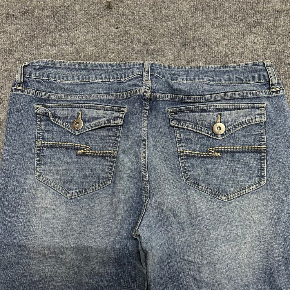 Arizona Jean Co Jeans Womens Size 15 Long Blue Bootcut Stretch Flap Pocket Denim